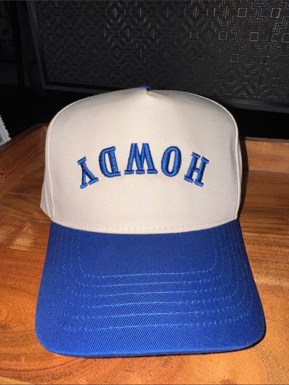 Howdy Two-Tone Blue & White Trucker Cap
